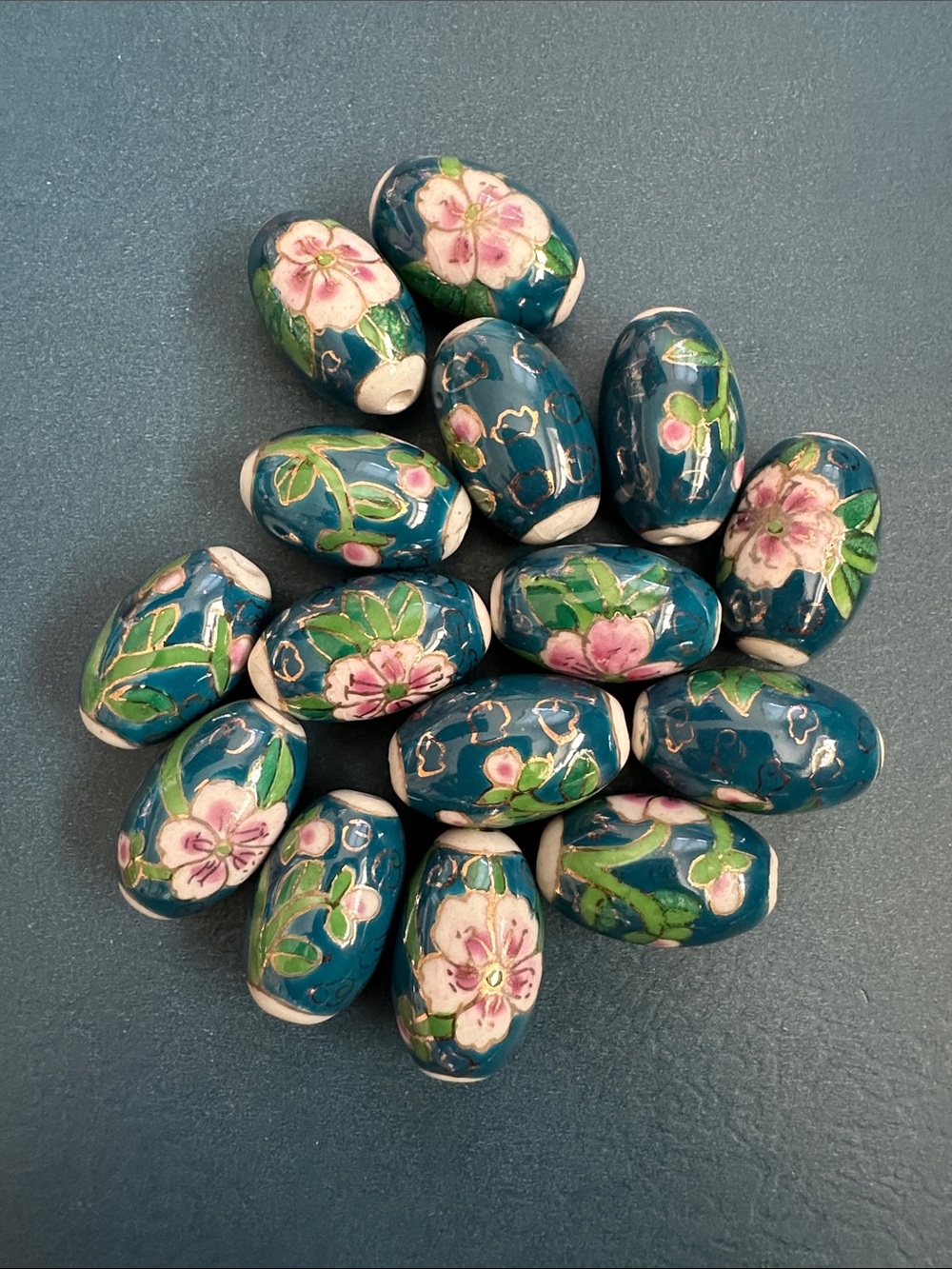 Large Vintage Porcelain Beads